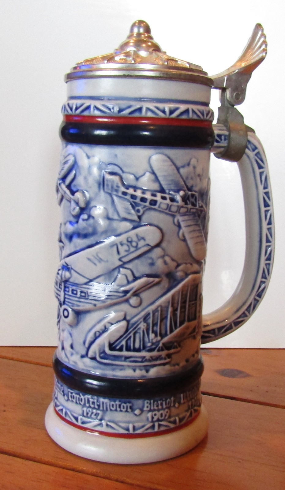 Handcrafted Beer Stein by Avon, Historical Flight, 1981
