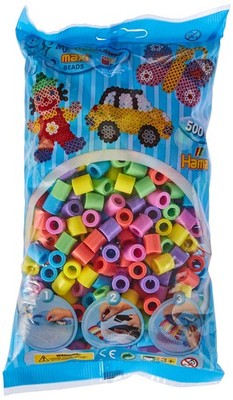 Hama ToyCentre Maxi Beads 500 Pastel Mix