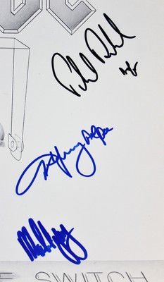 AC/DC (5) Band Signed Flick Of The Switch Album Cover W/ Vinyl PSA/DNA #AG03035