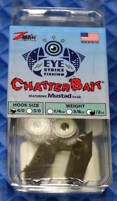 Z-MAN EyeStrike ChatterBait Hook Size 4/0 CBE40-PK2 CHOOSE YOUR WEIGHT AND COLOR