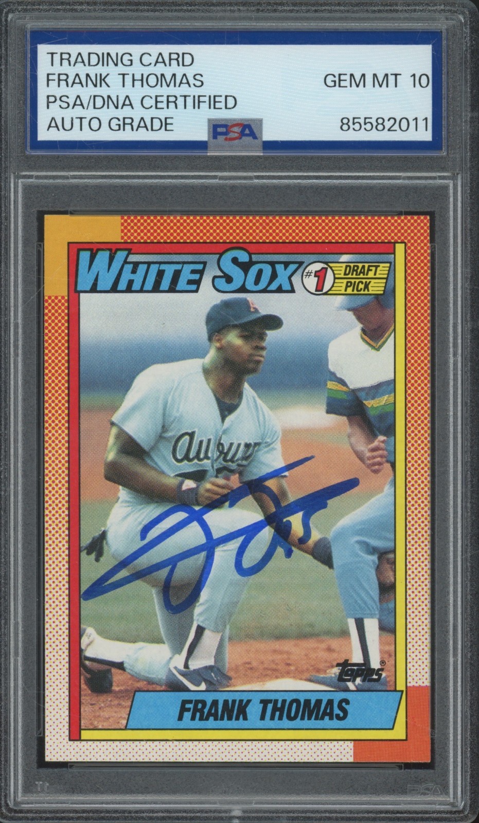 1990 Topps #414 Frank Thomas RC Rookie Autograph Gem Mint PSA DNA 10 Auto