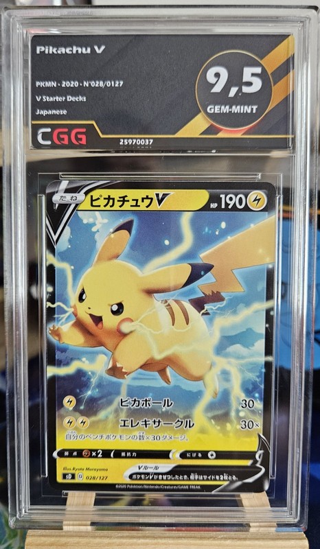 Pokemon Card / Carte Pikachu V 028/127 Sd 028/127 V Starter Decks GradÃ© Cgg 9.5