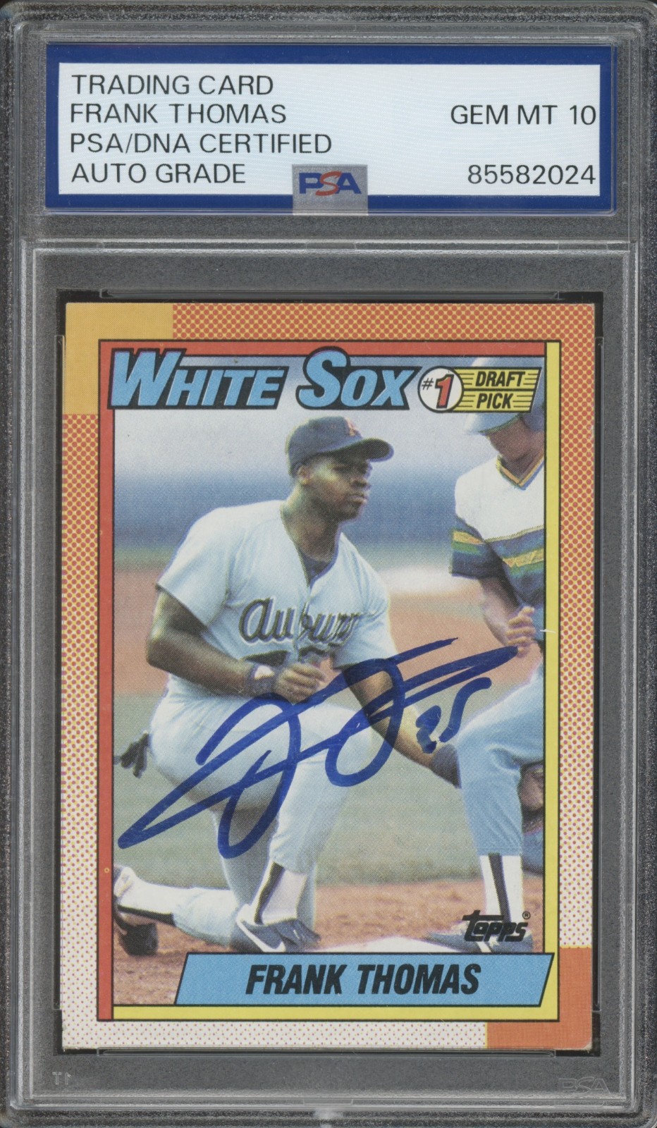 1990 Topps #414 Frank Thomas RC Rookie Autograph Gem Mint PSA DNA 10 Auto