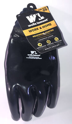 NEW-Wells Lamont 190 Claw Hand Work Gloves Neoprene Coated One Size Liquid Proof