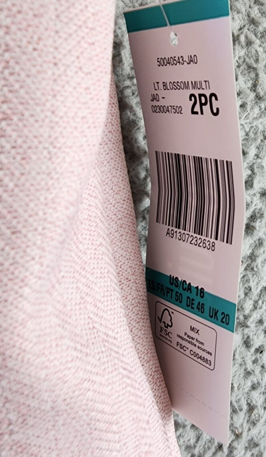 Le Suit Plus Size Herringbone Pants Women's 16 Light Blossom Multi Long Sleeve - Picture 15 of 15