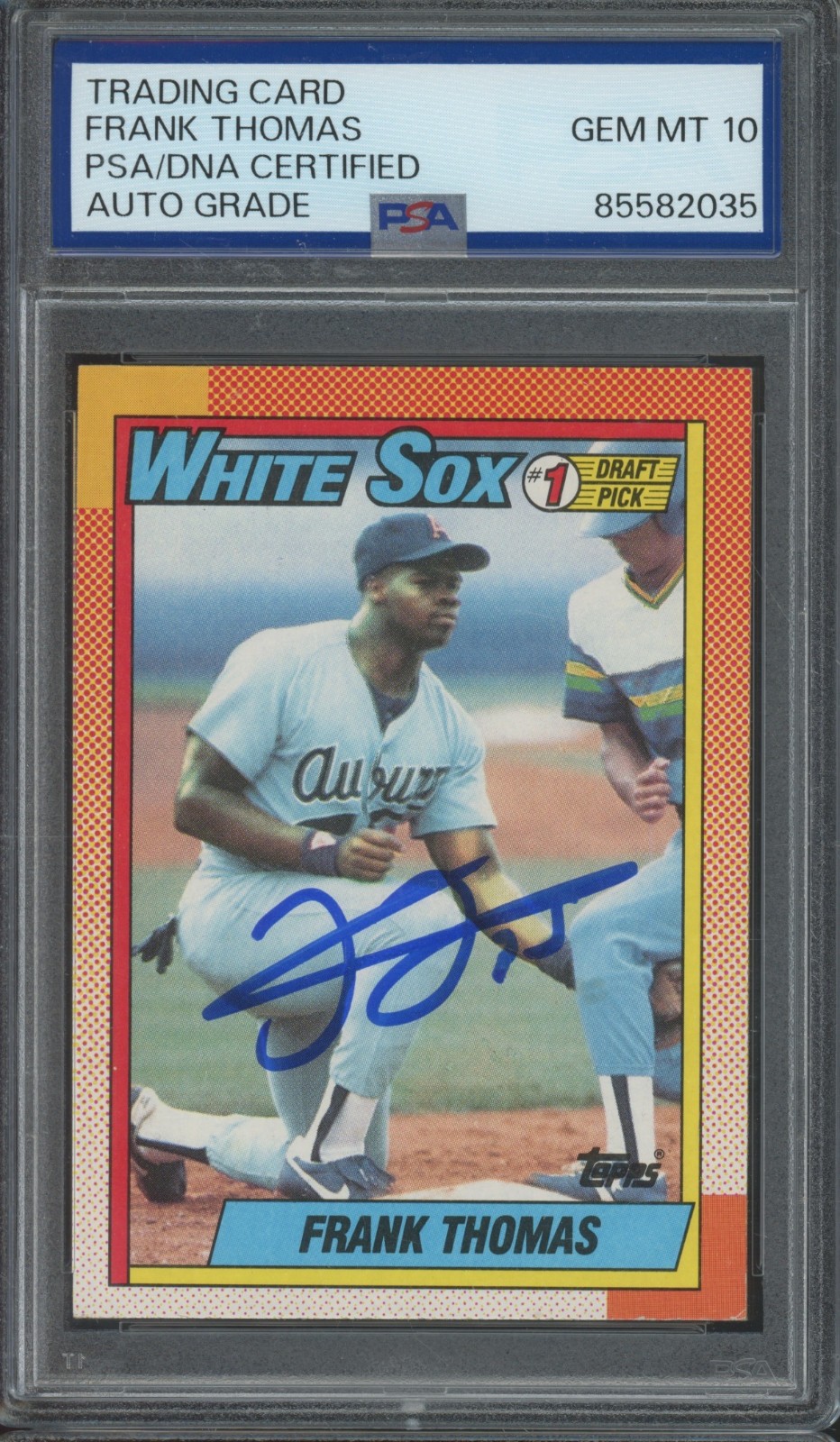 1990 Topps #414 Frank Thomas RC Rookie Autograph Gem Mint PSA DNA 10 Auto