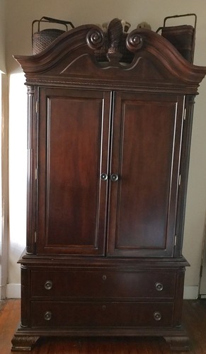 Beautiful, Large Solid Wood Armoire. 89
