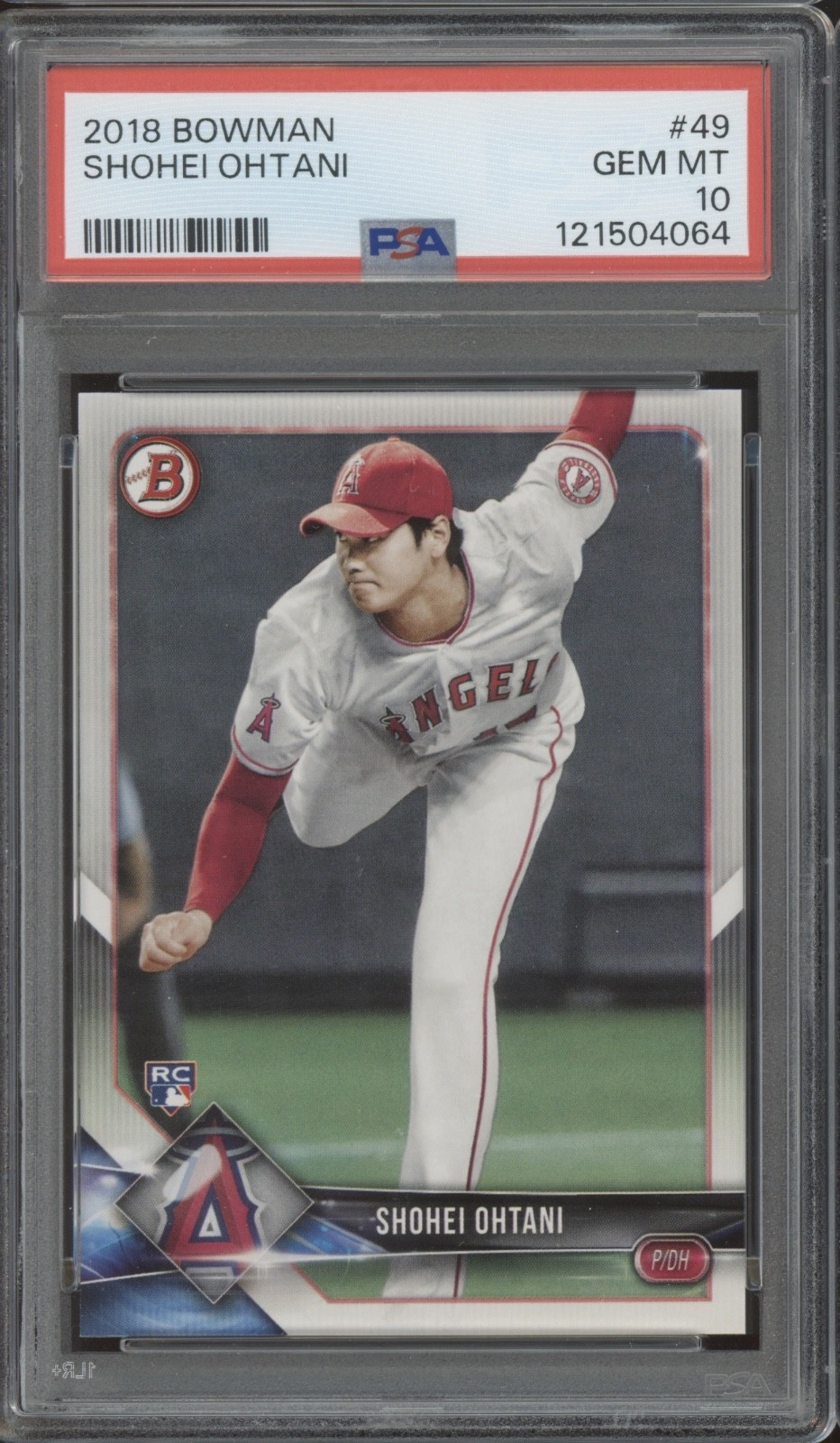 2018 Bowman #49 Shohei Ohtani RC Rookie Gem Mint PSA 10