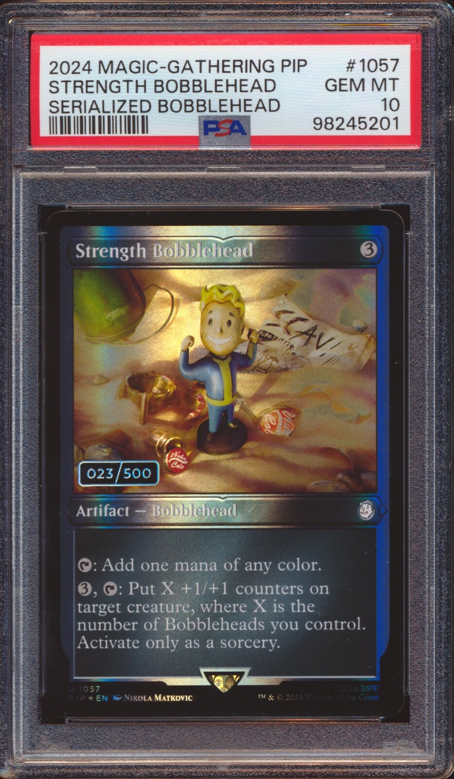 2024 MTG PIP FALLOUT STRENGTH BOBBLEHEAD #1059 SERIALIZED 2024 MTG PIP FALLOUT STRENGTH BOBBLEHEAD #1059 SERIALIZED