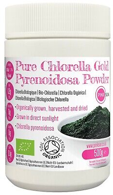 Organic Chlorella Pyrenoid Powder 500g Broken Cell Wall Cracked Vegan Paleo Keto