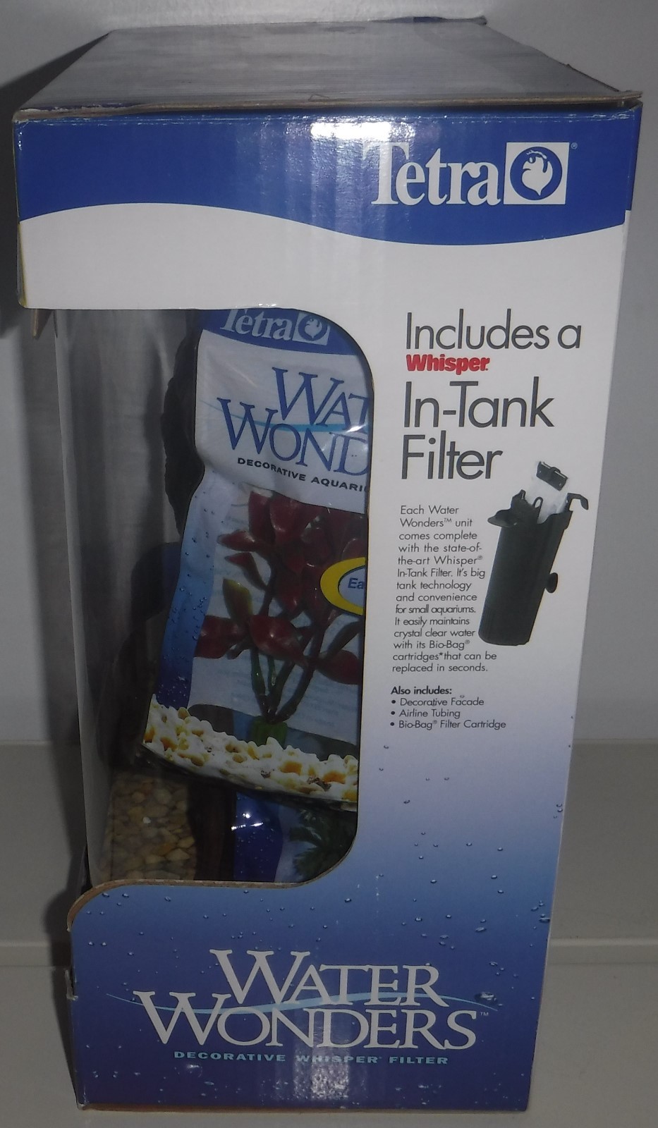 Brand New Tetra 10 Gallon Fish Aquarium Filter - Tree Log