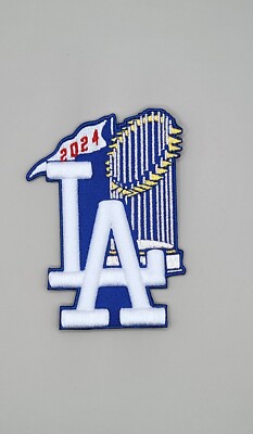 LA Dodgers 2024 World Series Champions 3D Metallic Embroidered Iron-on Patch-4''