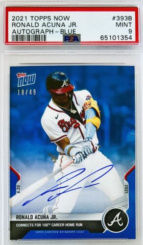 2021 Topps Now Ronald Acuna Jr. Auto Blue #/49 100th Career 2021 Topps Now Ronald Acuna Jr. Auto Blue #/49 100th Career