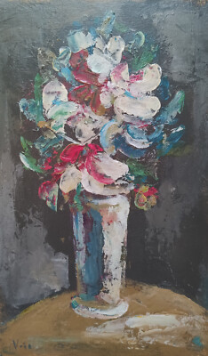 Original Painting Flowers Still life Signed Art hand painted
