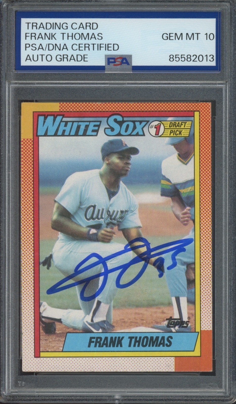 1990 Topps #414 Frank Thomas Autograph RC Rookie Gem Mint PSA DNA 10 Auto