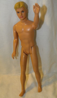 Mattel Barbie Ken Doll  Molded Blonde Hair Body 1966 & Head 2007 Blue Eyes 12