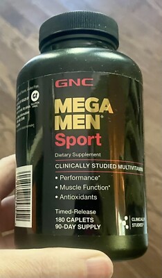 GNC Mega Men Sport Timed-Release 180 Caplet ex 6/25