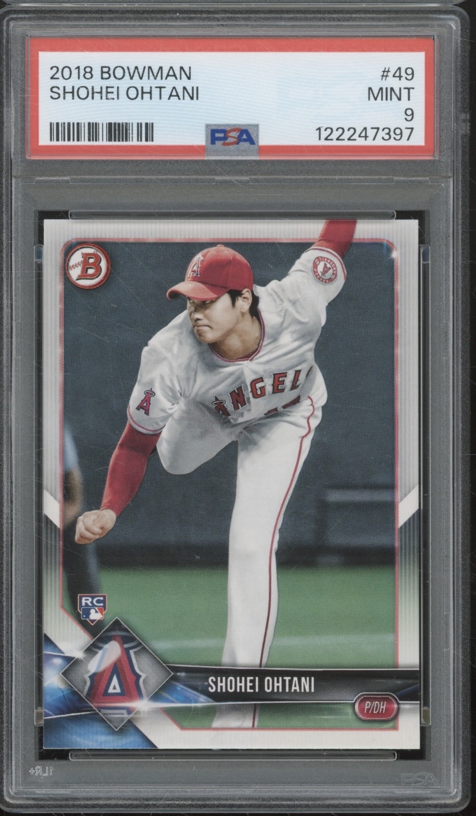 2018 Bowman #49 Shohei Ohtani RC Rookie Mint PSA 9