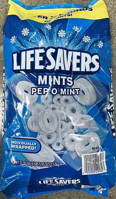 LifeSavers Pep O Mint Breath Mints Bulk Hard Candy Candies 53.95 oz (3.3 lbs)