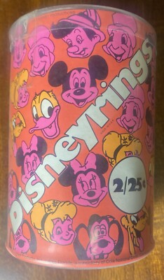 rare vintage 1970s walt disney productions plastic charector rings store display