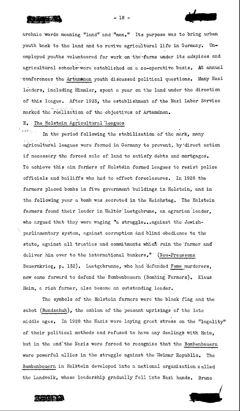 37 pg. Pre-Fascist Groups Germany Office Strategic Services OSS Study On Data CD