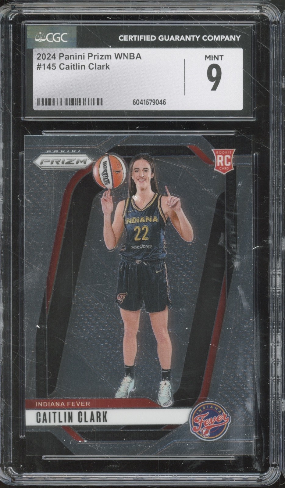 2024 Panini Prizm WNBA #145 Caitlin Clark RC Rookie Mint CGC 9