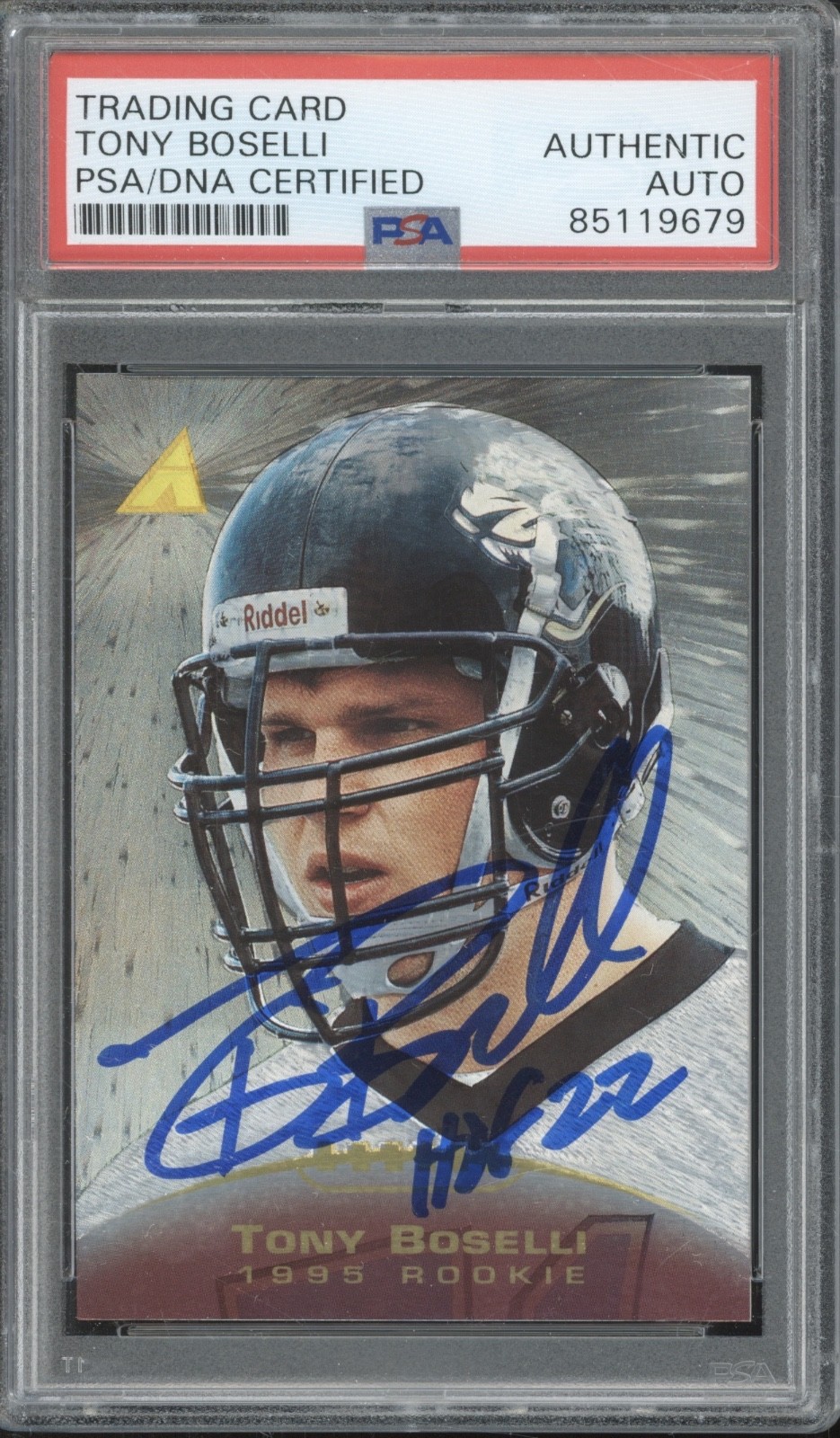 1995 Pinnacle #233 Tony Boselli Autograph RC Rookie PSA DNA Authentic Auto