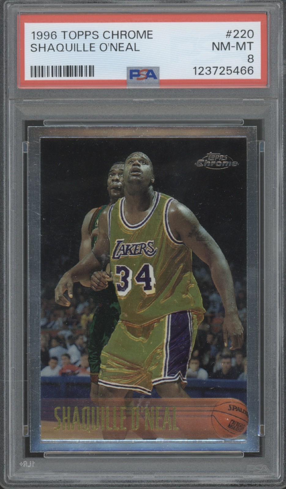 1996 Topps Chrome #220 Shaquille O`Neal NM-MT PSA 8