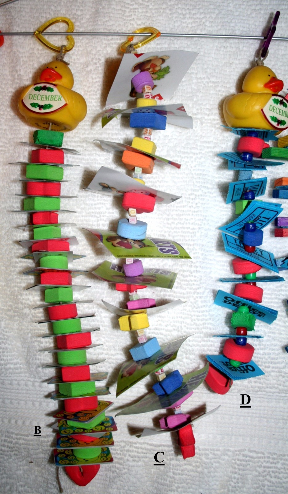 PICK 3 Bird Cage Toy, Colorful, Lot of 3 Toys, Small / Medium Parrot*USA Seller*