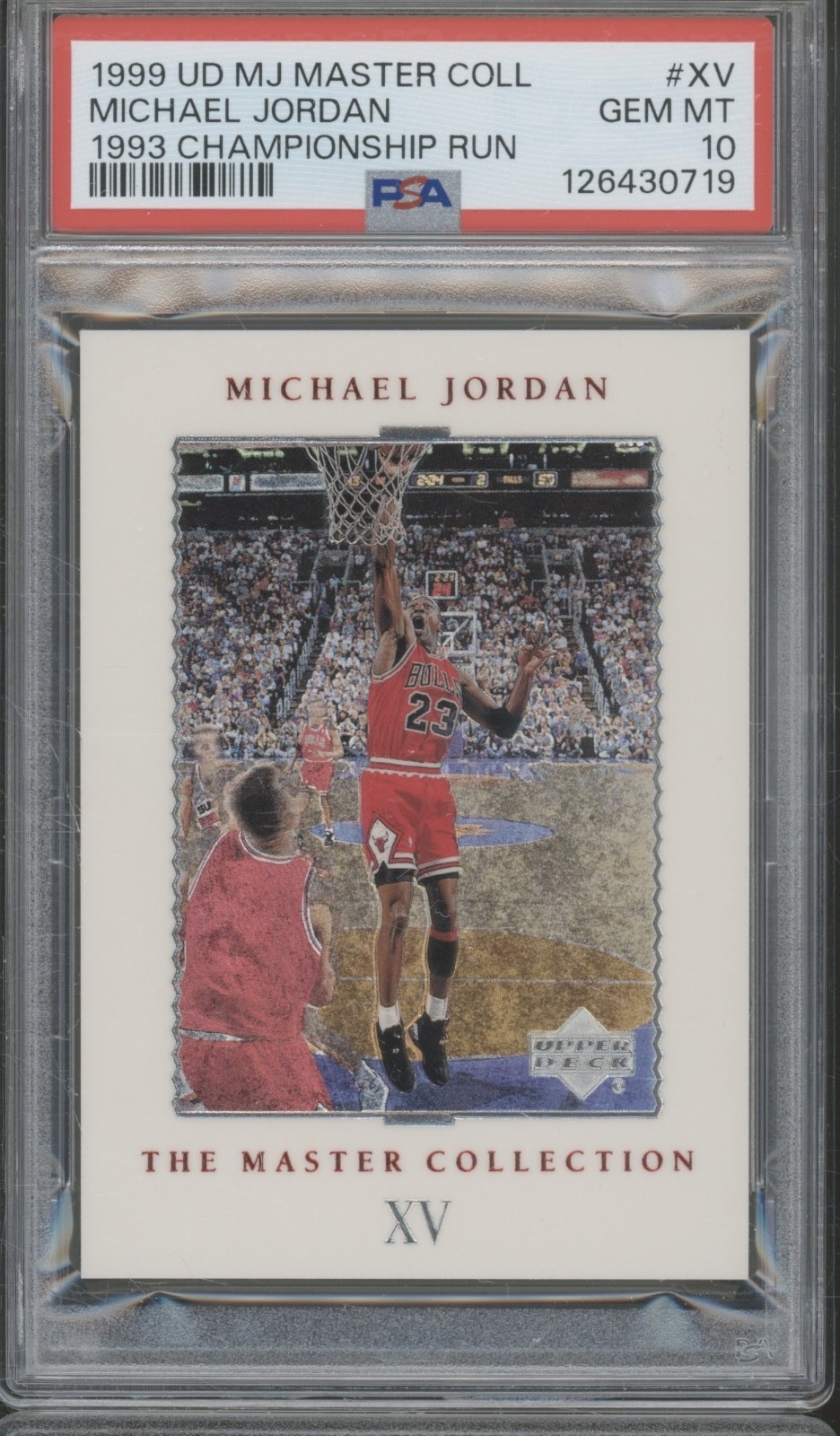 1999 Upper Deck MJ Master Collection #XV Michael Jordan /500 Gem Mint PSA 10