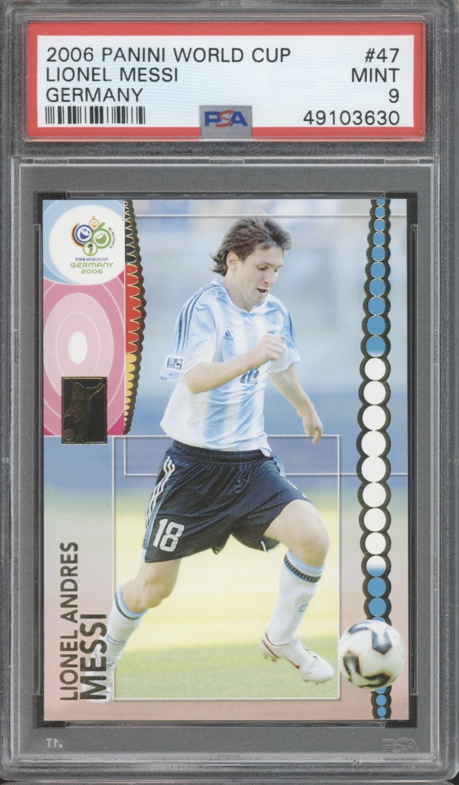 2006 Panini World Cup Germany #47 Lionel Messi Mint PSA 9