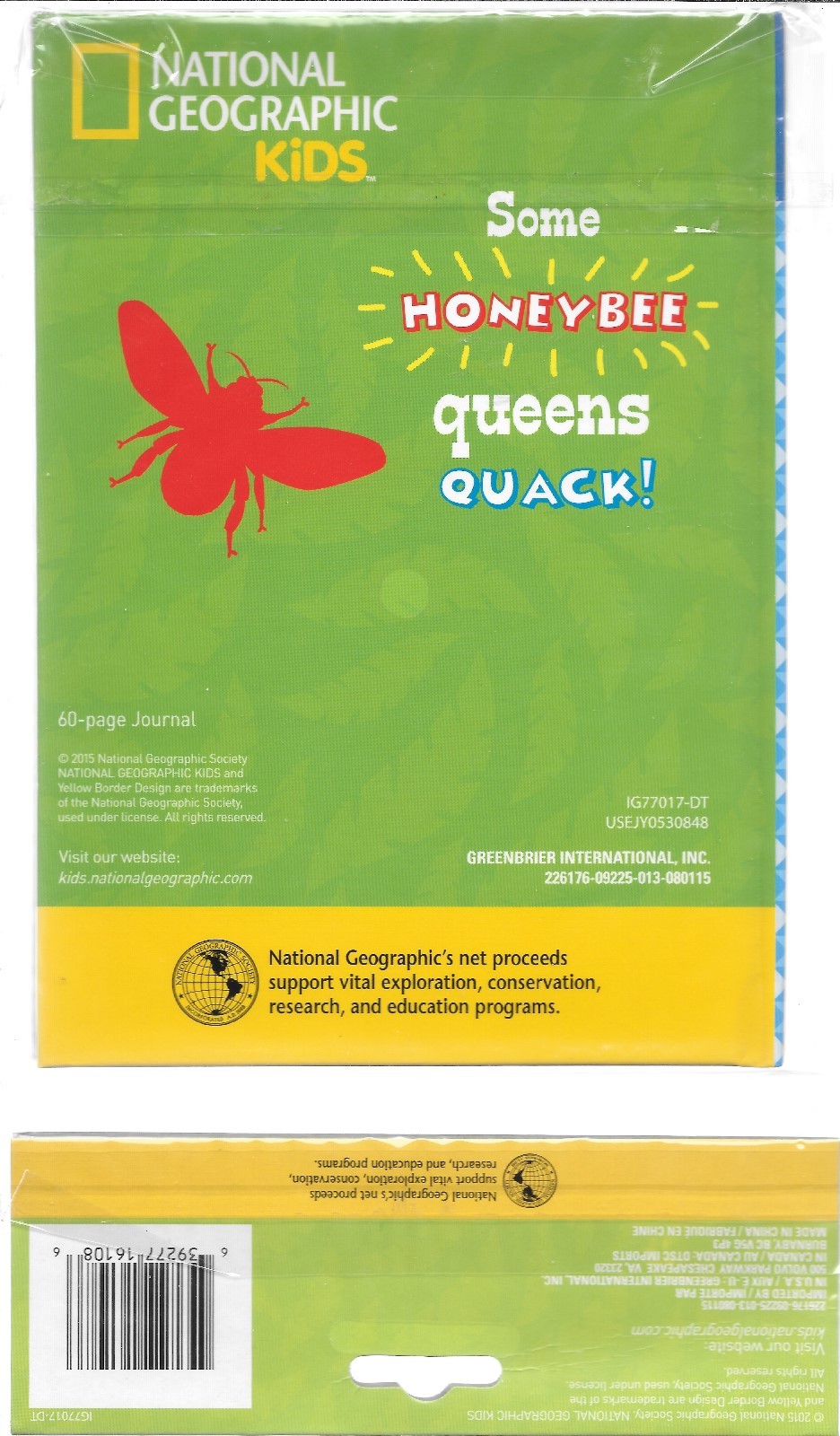 National Geographic Kids 60-Page Blank Hardback Journal 2015