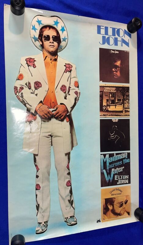 vintage 1972 Elton John Honky Chateau Catalog PROMO POSTER 22x35in MCA USED