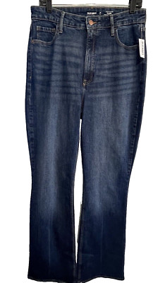 Old Navy Women's Higher High-Rise Flare Jeans Secret Smooth Pockets Size 12 Tall