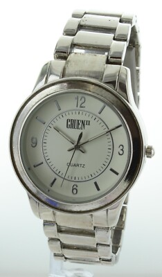 Ladies casual dress GRUEN silver tone watch
