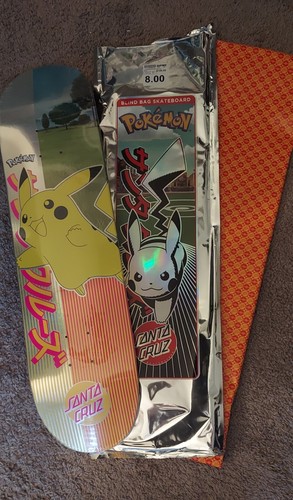 Santa Cruz x Pokemon Blind Bag Skateboard Deck 8.0 - Pikachu