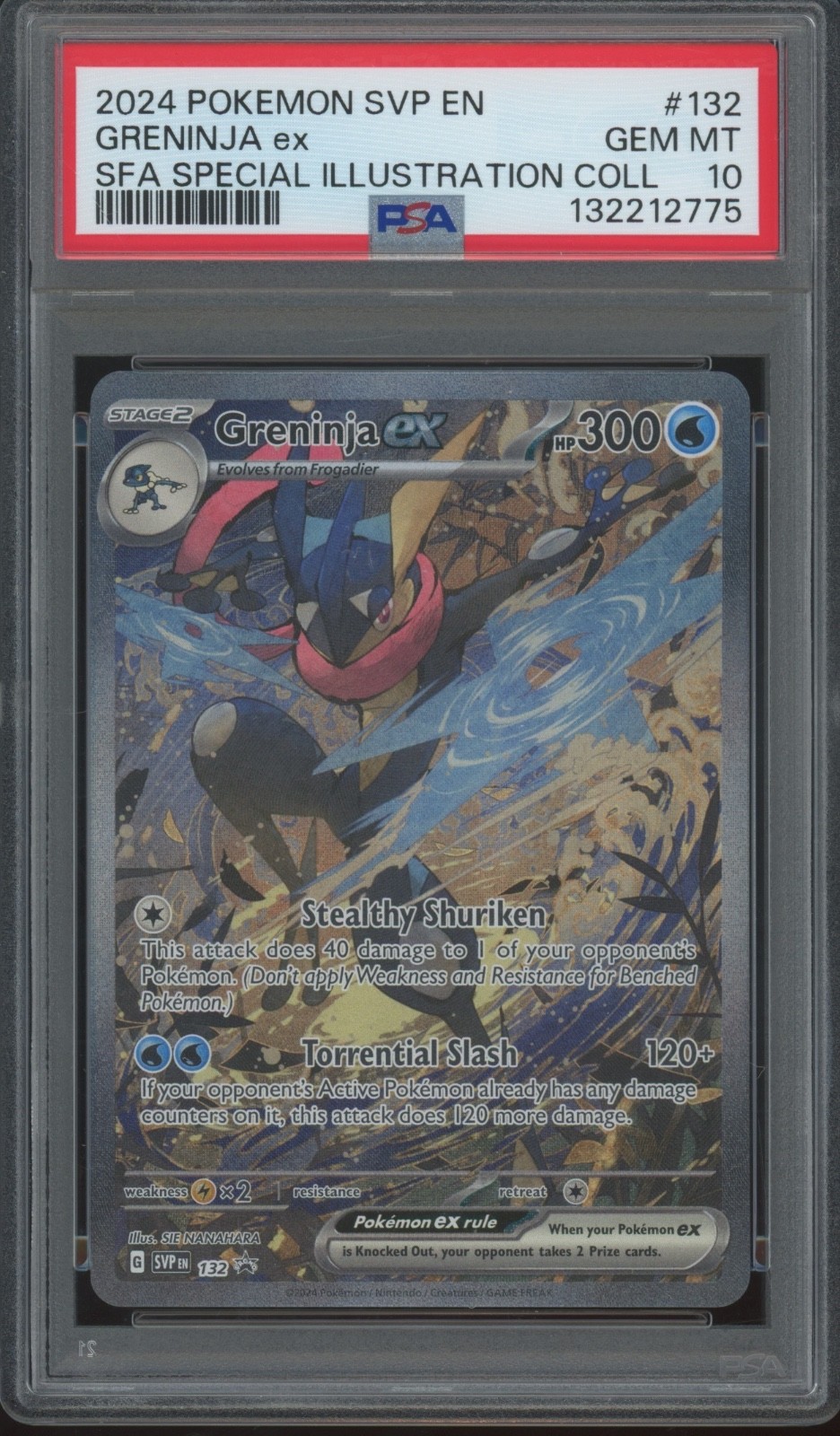 2024 Pokemon SVP EN Special Illustration Rare #132 Greninja ex Gem Mint PSA 10