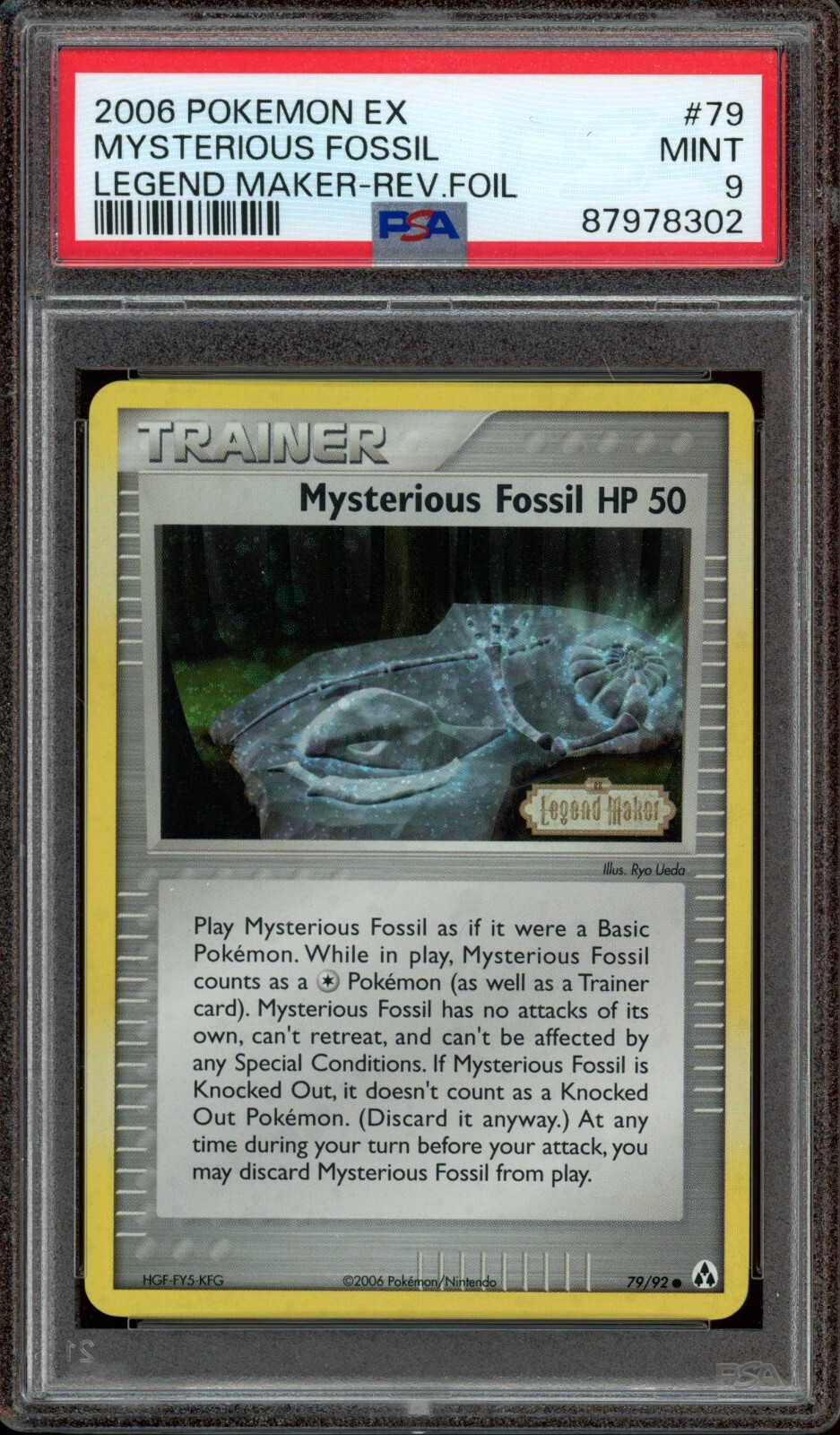 Pokemon PSA 9 EX Legend Maker Reverse Holo Mysterious Fossil Pokemon PSA 9 EX Legend Maker Reverse Holo Mysterious Fossil