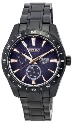 Pre-owned Seiko Presage Akebono Sharp Edged Series Gmt Limited Edition Spb361j1 Mens Watch