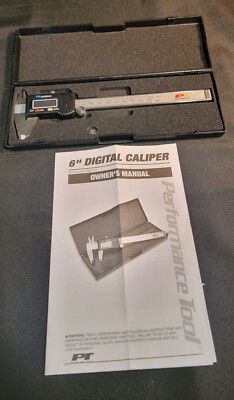 Performance Tool Measuring Caliper W80152; Digital Caliper, LCD 0-6'' Extra Bttry