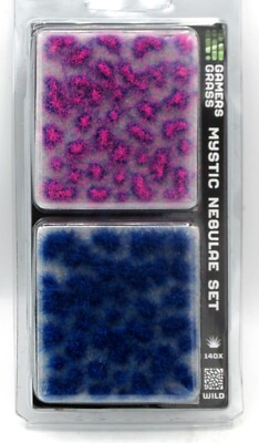 Gamers Grass GGSET-MN Mystic Nebulae Set (Wild Tufts) Alien Neon Blue Purple