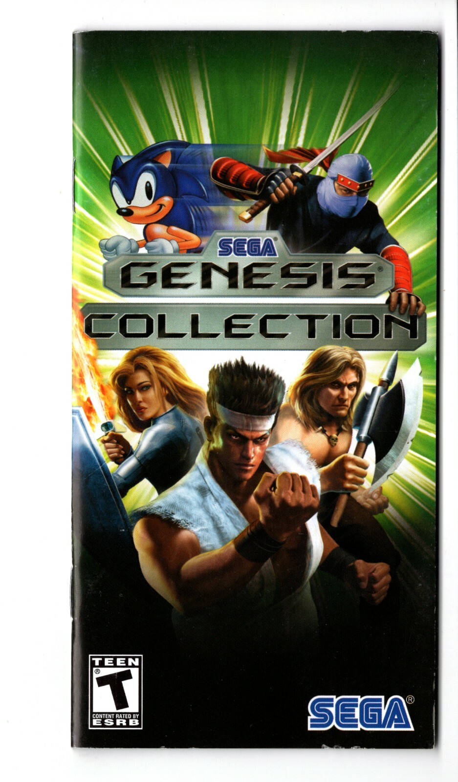 Sega Genesis Collection PSP MANUAL ONLY Insert Booklet