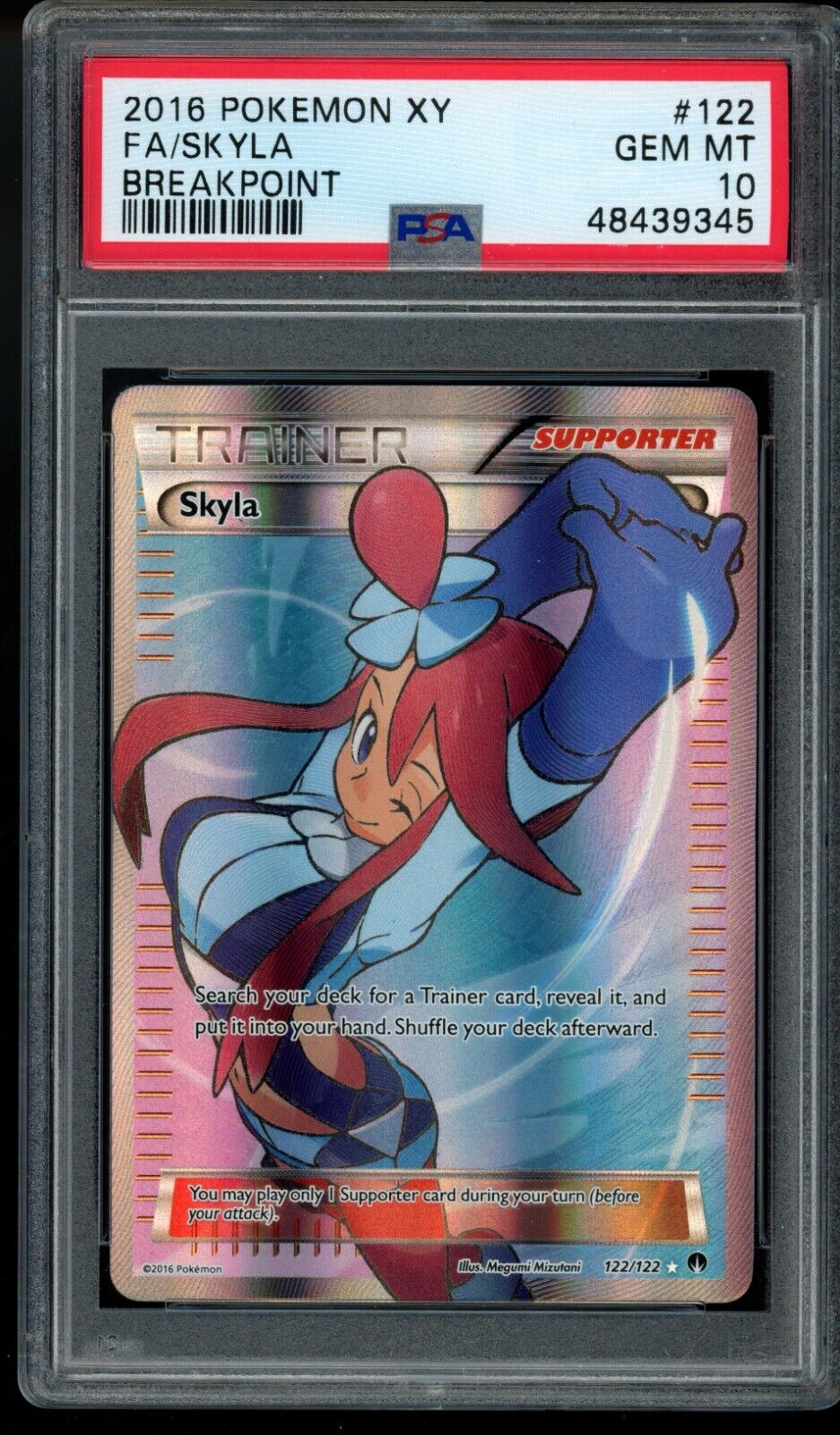 PSA 10 Skyla Breakpoint Full Art Trainer 122 XY English PSA 10 Skyla Breakpoint Full Art Trainer 122 XY English