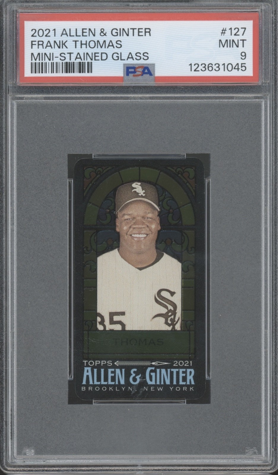 2021 Topps Allen & Ginter Mini Stained Glass #127 Frank Thomas SSP Mint PSA 9