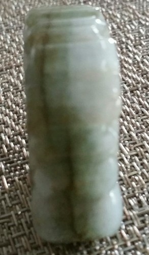 ESTATE SALE 19TH C ANTIQUE HAND CARVED HEAVY CHINESE JADE DRAGON TOGGLE
