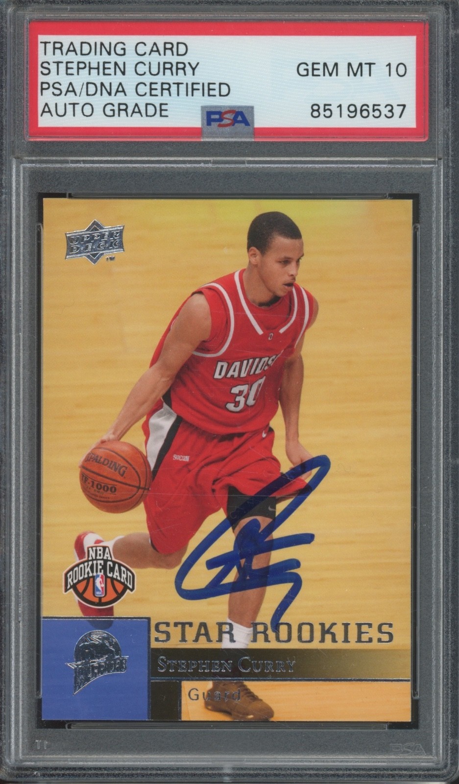 2009 Upper Deck #234 Stephen Curry Autograph RC Rookie Gem Mint PSA DNA 10 Auto