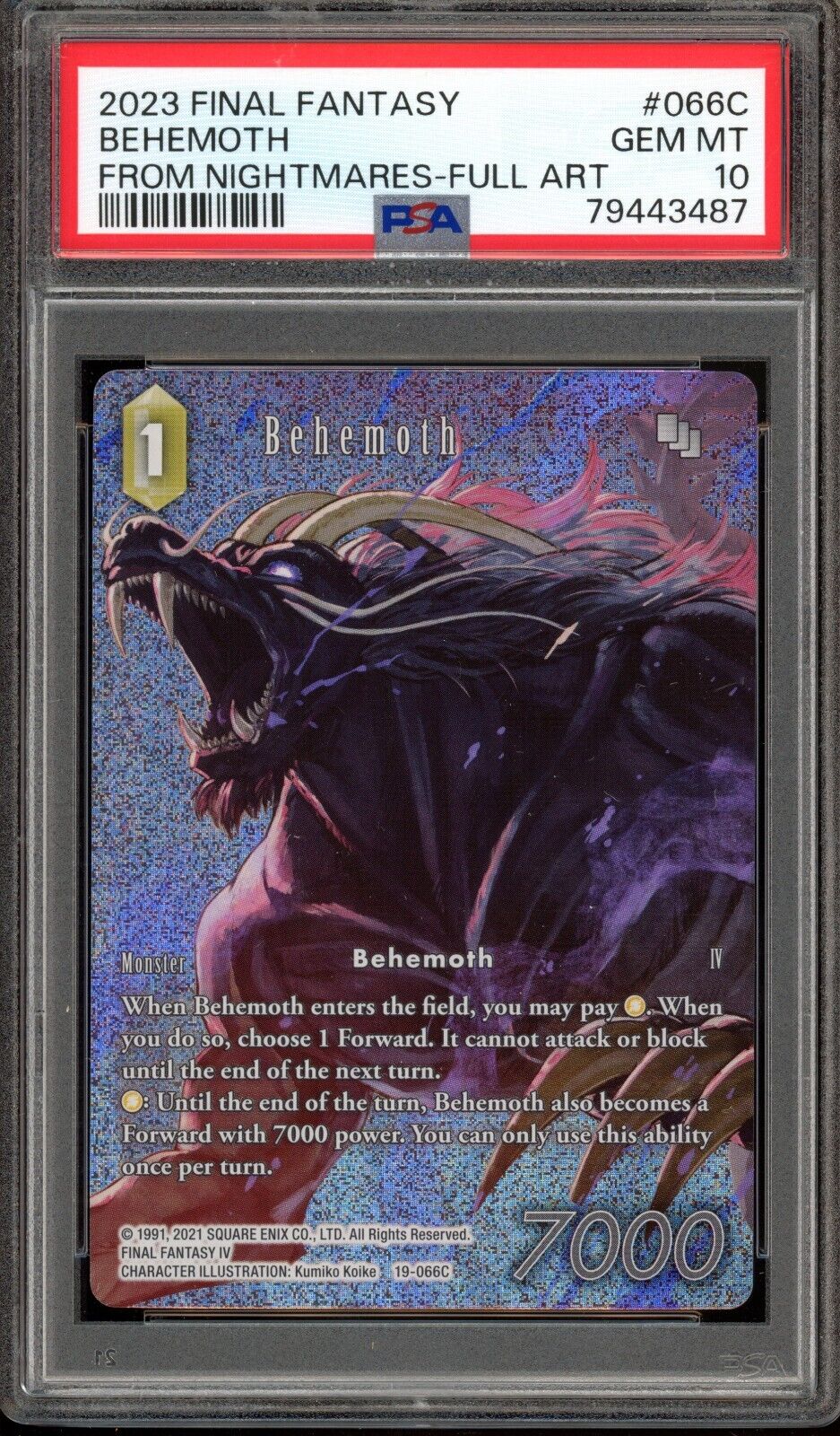 Final Fantasy TCG PSA 10 Gem Mint From Nightmares Full Art Final Fantasy TCG PSA 10 Gem Mint From Nightmares Full Art