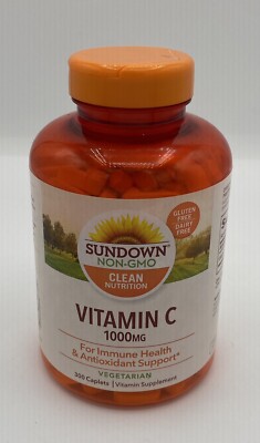 Sundown Vitamin C Supplement Caplets Vegetarian Formula 1000 mg 300 Ct (E9) L@@k