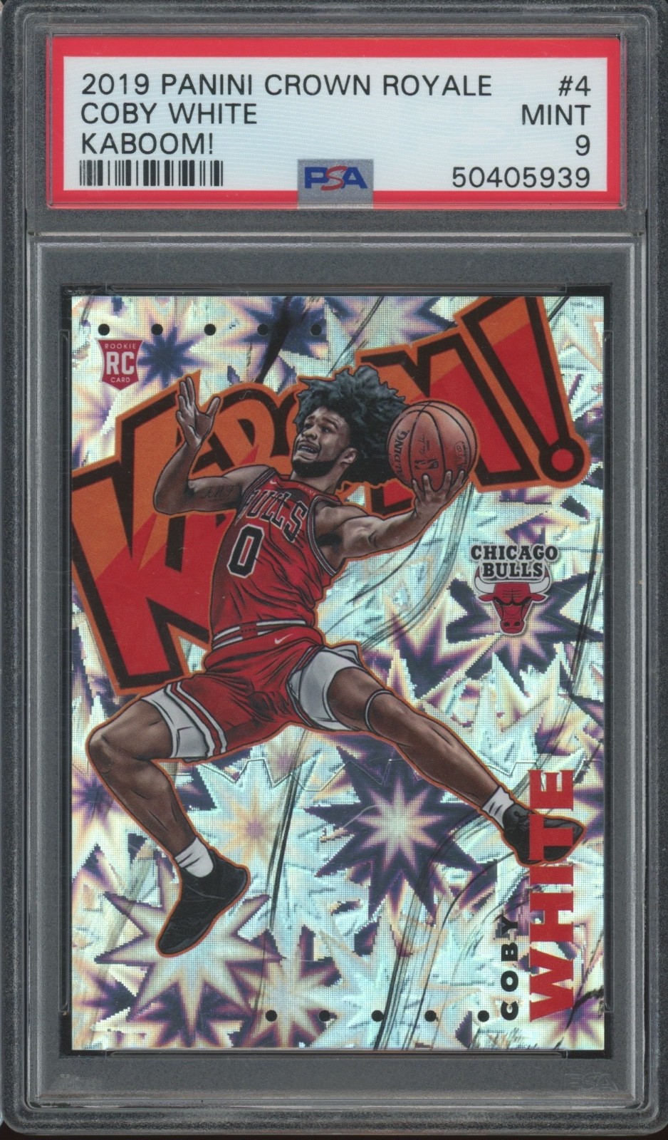 2019 Panini Crown Royale Kaboom! #4 Coby White RC SP Case Hit Mint PSA 9