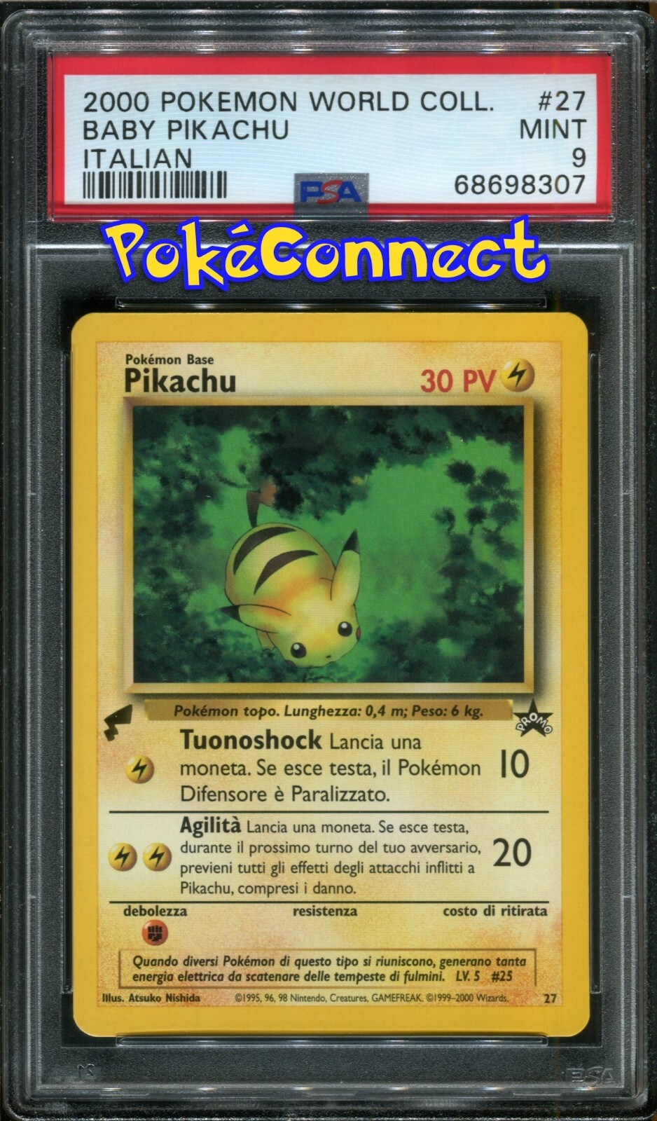 PSA9 ポケモンワールドコレクション ベビーピカチュウ イタリア語版 2000 Pokemon World Collection *BABY PIKACHU* Italian Promo